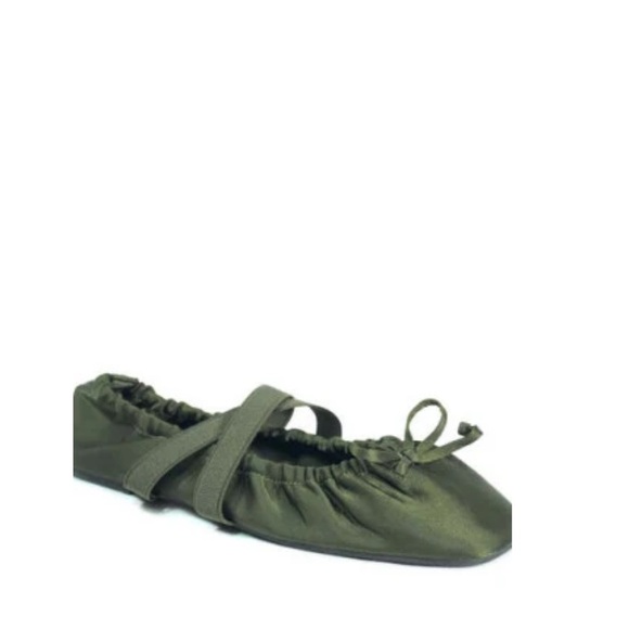 Olive Satin Ballet Shoe - Picture 5 of 5